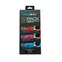 PolarPro Filter 3-Pack (Red/Magenta/Polariser) - for GoPro HERO3+/HERO4 Standard Housings