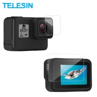 TELESIN Lens and Screen Protectors For GoPro HERO8 - Tempered Glass Sets (2-Pack)