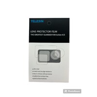 TELESIN Lens and Screen Protectors for DJI Action3/Action4 | HD Film (2-Pack)