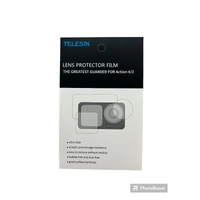 TELESIN Lens and Screen Protectors for DJI Action3/Action4 | HD Film Sets (2-Pack)