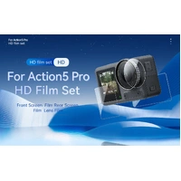 TELESIN Lens and Screen Protectors for DJI Action5 Pro | HD Film Set
