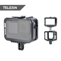 Telesin Vlog Cage for GoPro HERO9/HERO10/HERO11Black/HERO12 | Aluminium Alloy Housing