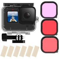 TELESIN Waterproof Housing with 3-Pack DIVE Filters for GoPro HERO13/12/11 Black/10/9