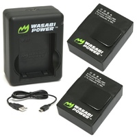 Wasabi Power Batteries  for GoPro HERO3/HERO3+ (2 Pack & Dual USB Charger)