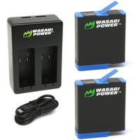 Wasabi Power Batteries (2 Pack and Dual Charger) for GoPro HERO8/HERO7/HERO6/HERO5