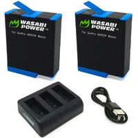 Wasabi Power Batteries (2 Pack and USB Triple Charger) for GoPro HERO9/HERO10