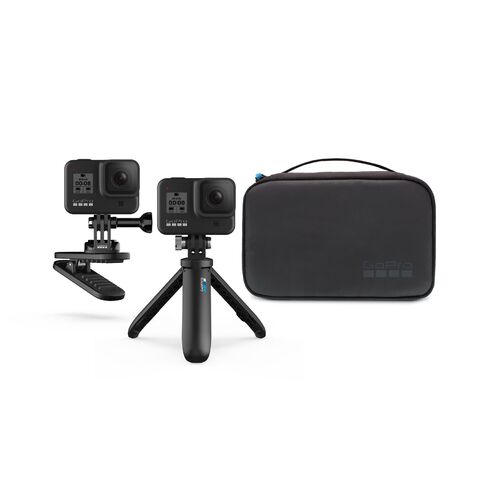Genuine GoPro Travel Kit 2 - Shorty / Magnetic Swivel Clip / Compact Case