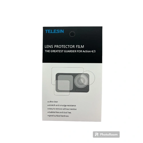 TELESIN Lens and Screen Protectors for DJI Action3/Action4 | HD Film Sets (2-Pack)