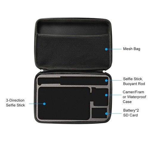 Telesin Storage cases for GoPro Cameras and Accessories | Small, Medium or Large [size: Large]