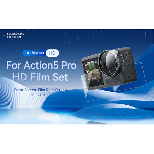TELESIN Lens and Screen Protectors for DJI Action5 Pro | HD Film