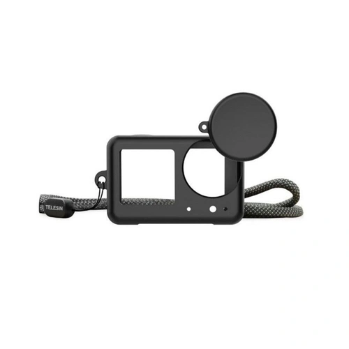 TELESIN Silicone Cover for DJI Action3/Action4/Action5 Pro | with Lens Cover + Lanyard