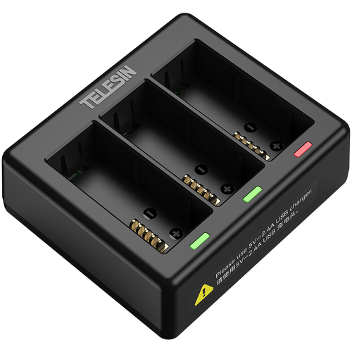 TELESIN 3-Slot USB Battery Charger for GoPro HERO13 Batteries