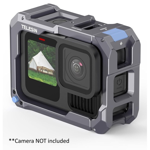 TELESIN Metal Cage Frame Housing | for GoPro HERO13/12/11 Black/10/9 | Upgraded