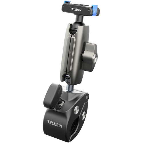 Telesin Tube Clamp with Magnetic Quick Release Mount for DJI Action3/4/5 Pro/Osmo 360