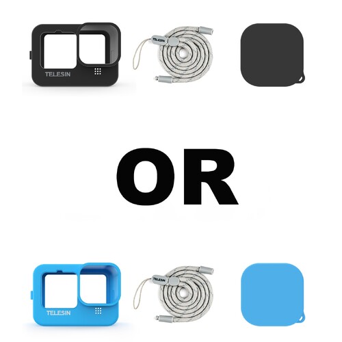Telesin Silicone Protective cover/Lens Cover/Lanyard for GoPro HERO9/10/11 Black/12