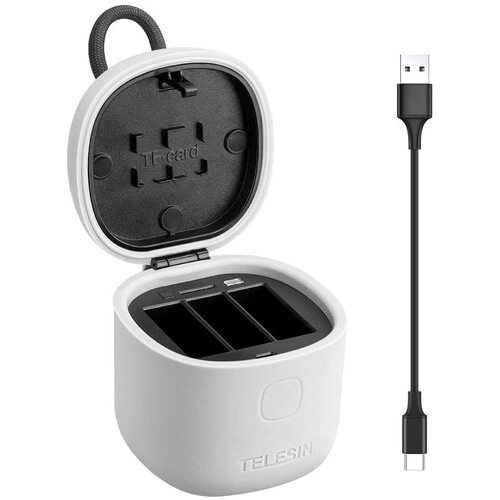 Forbedring Poleret Udover TELESIN Allin Box | 3 Slot USB Battery charger / Storage Box for GoPro  HERO8/7/6/5 | HERO GEAR