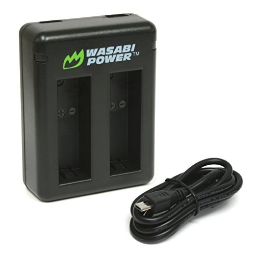 Wasabi Power DUAL Slot USB Battery Charger for GoPro HERO8/HERO7/HERO6/HERO5 Black 