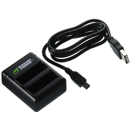 Wasabi Power DUAL Slot USB Battery Charger for GoPro HERO4