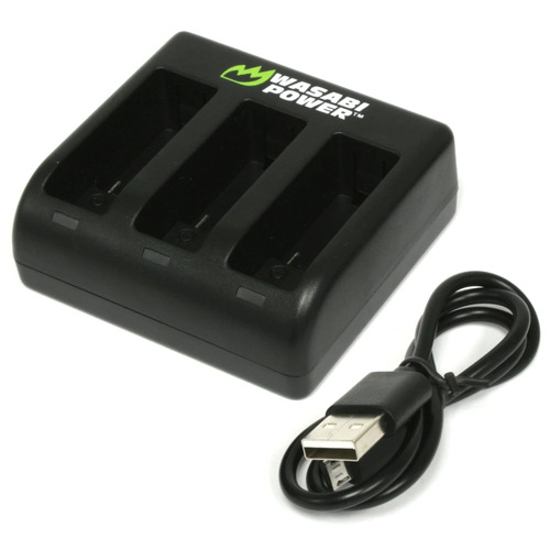 Wasabi Power TRIPLE Slot USB Battery Charger for GoPro HERO9/HERO10